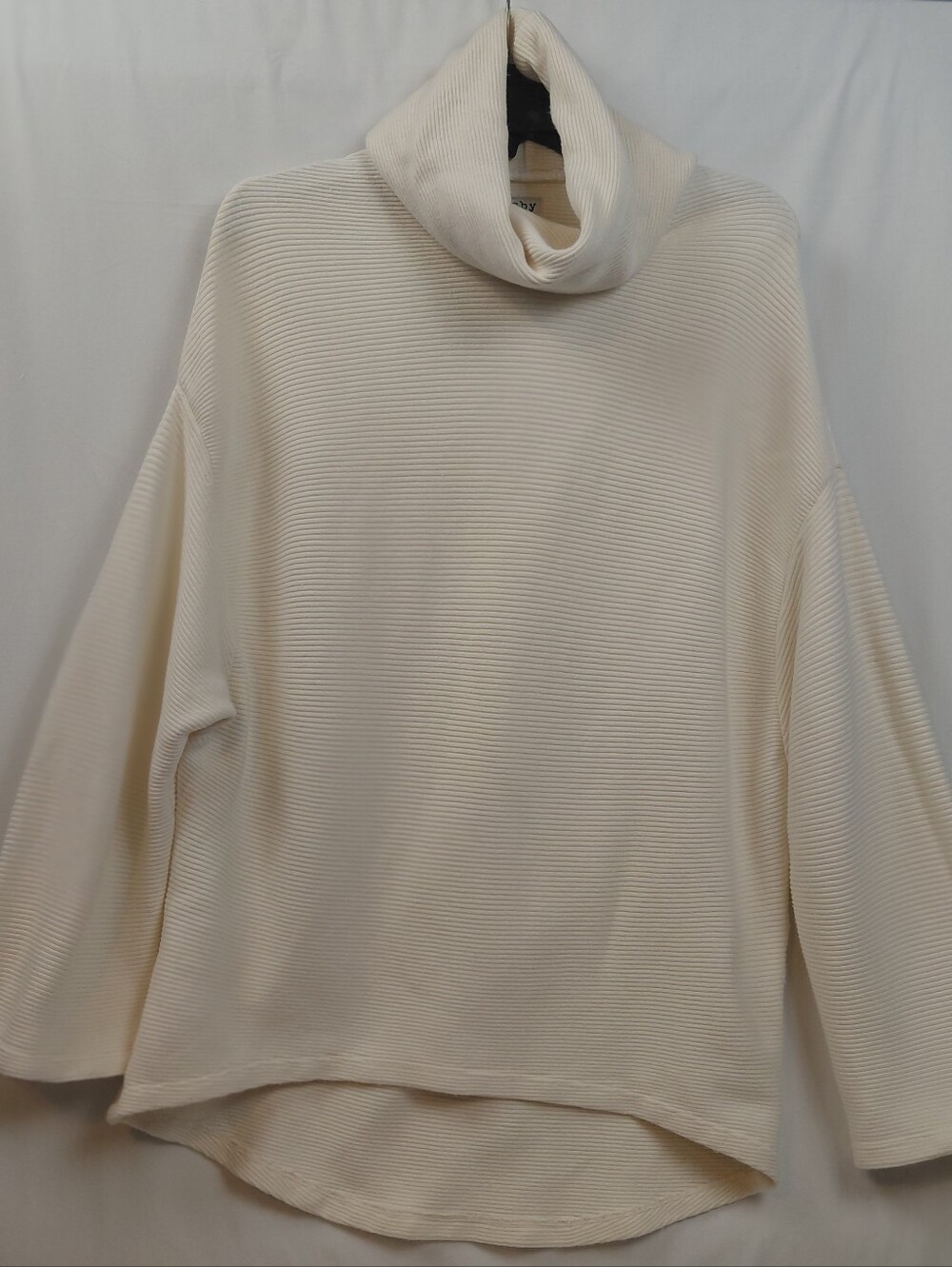 Esby Mesa Dolman Ribbed Cotton Knit Cowl Sweater Size XS Made In USA